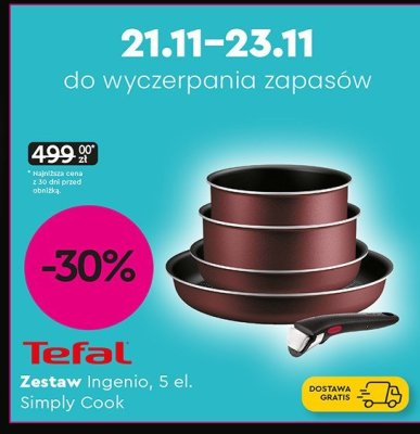 Zestaw naczyń Ingenio, 5 el. Simply Cook TEFAL promocja w Biedronka