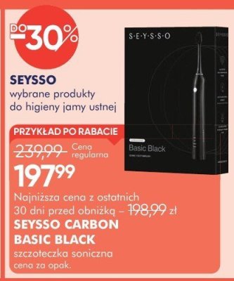 Szczoteczka soniczna SEYSSO CARBON BASIC BLACK szczoteczka soniczna promocja w Super-Pharm