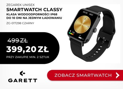 Zegarek Unisex Smartwatch CLASSY  ZG-017298 czarny promocja w Briju