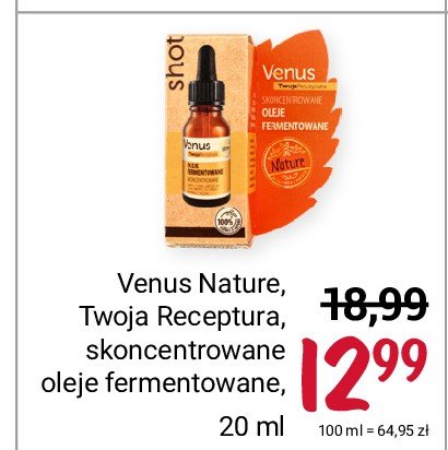 Oleje fermentowane Venus twoja receptura promocja