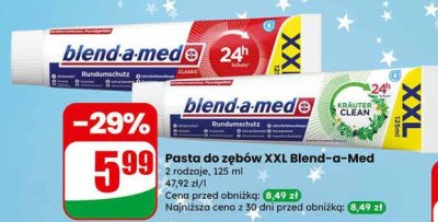 Pasta do zębów XXL Blend-a-Med promocja w Dino
