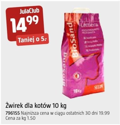 Żwirek dla kotów 10 kg promocja w Jula