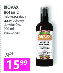 Spray do włosów nabłyszczający Biovax botanic promocja