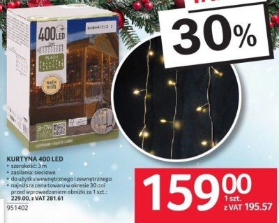 Kurtyna 400 LED promocja w Selgros