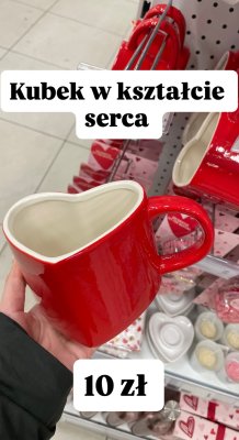 Kubek w kształcie serca promocja w Dealz