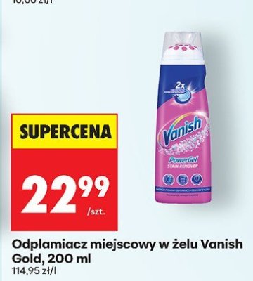 Odplamiacz miejscowy w żelu Vanish Gold, 200 ml promocja w Biedronka