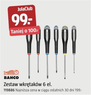Zestaw wkrętaków BAHCO 6 el. promocja w Jula