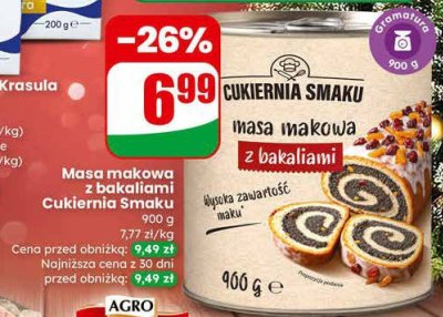 Masa makowa z bakaliami  promocja w Dino