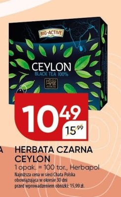 Herbata czarna Ceylon Herbapol promocja w Chata Polska