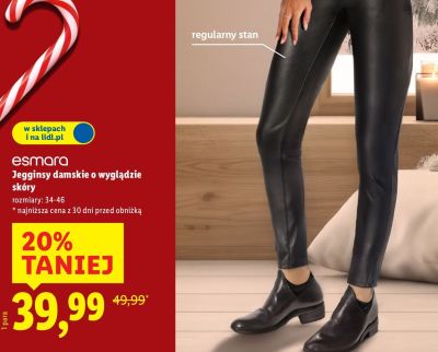 Jegginsy damskie o wyglądzie skóry  promocja w Lidl