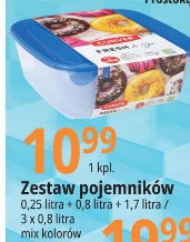 Zestaw pojemnik贸w fresh&go 0.25 l + 0.8 l + 1.7 l Curver promocja