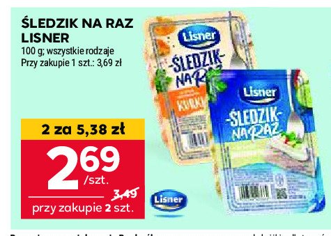 Z kurkami Lisner śledzik na raz promocja