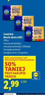Masło ekstra 82% promocja w Lidl