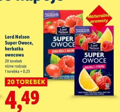Herbatka owocowa Lord Nelson Super Owoce  promocja w Lidl