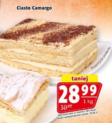 Ciasto Camargo Cukiernia MAZURSKA promocja w Prim Market