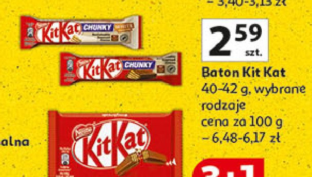 Baton Kitkat chunky peanut butter promocja w Auchan