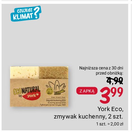 Zmywak York eco natural promocja