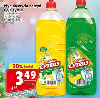 Płyn do mycia naczyń Gold cytrus rumiankowy, cytrynowy promocja w Prim Market