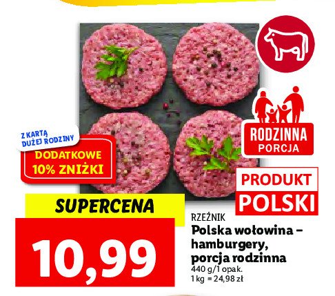 Hamburger wo艂owy Rze藕nik codzienna dostawa promocja