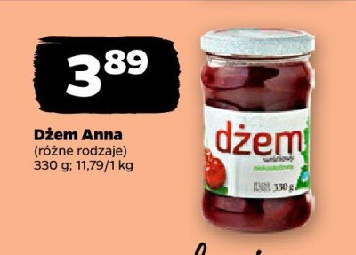 Dżem różne rodzaje promocja w Netto
