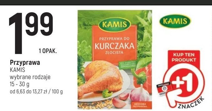 Przyprawa do kurczaka złocista Kamis promocja w Intermarche