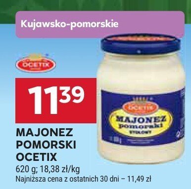Majonez Pomorski Ocetix promocja w Stokrotka