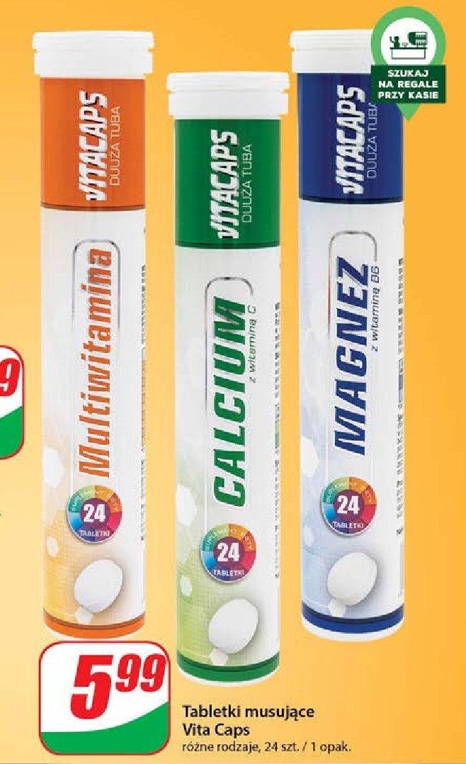 Tabletki musujące calcium Vitacaps promocja