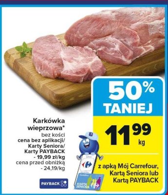 Karkówka wieprzowa bez kości Carrefour Market promocja