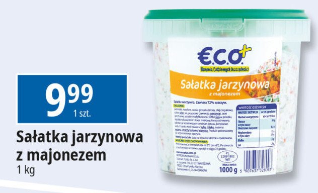 Sałatka jarzynowa z majonezem Eco+ promocja