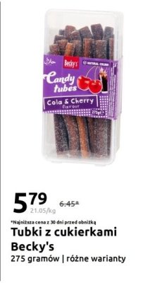 Tubki z cukierkami Becky's różne warianty promocja w Action