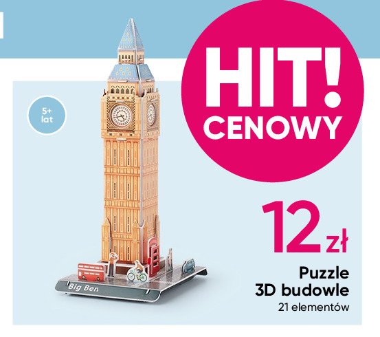 Puzzle 3d promocja w Pepco