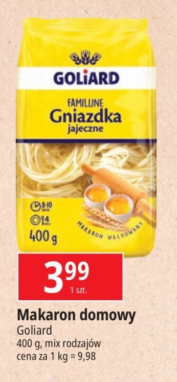 Makaron gniazda Goliard promocja