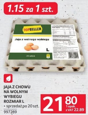 Jaja z chowu na wolnym wybiegu rozmiar L Topseller promocja w Selgros