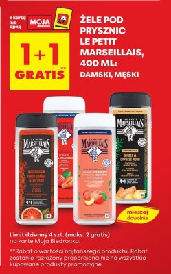 Żele pod prysznic Le Petit Marseillais 400ml damski, męski promocja w Biedronka