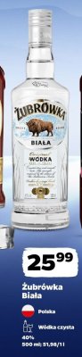 Wódka Żubrówka Biała promocja w Netto