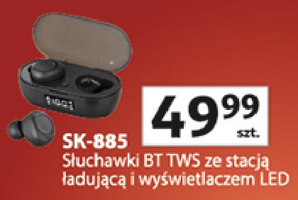 Słuchawki sk-885 czarne Vakoss promocja w Auchan