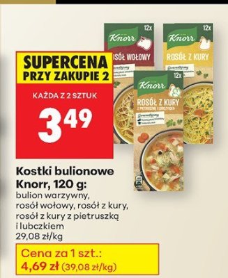 Bulion rosół z kury z pietruszką i lubczykiem - kostki promocja w Biedronka