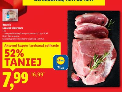 Łopatka wieprzowa  promocja w Lidl