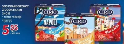 Sos pomidorowy z dodatkami Cirio 340g różne rodzaje promocja w Selgros