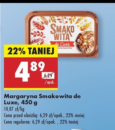 Margaryna Smakowita de luxe promocja w Biedronka