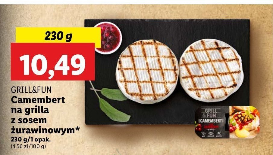 Ser camembert z sosem żurawinowym Grill and fun promocja