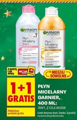 Płyn micelarny Garnier z olejkiem 400ml promocja w Biedronka
