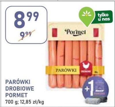 Parówki drobiowe Pormet promocja w Stokrotka