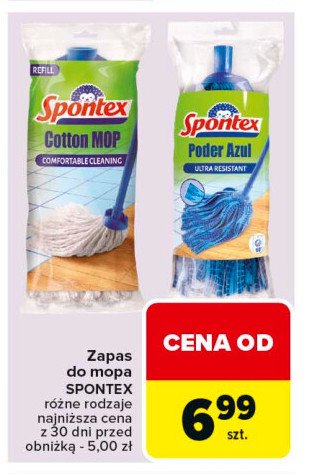 Zapas do mopa poder azul Spontex promocja