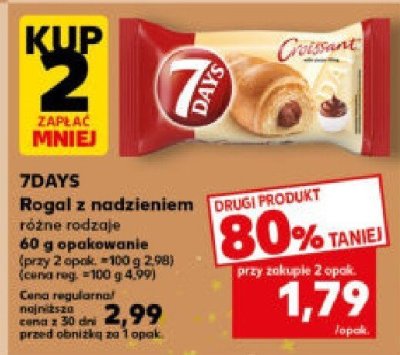 Rogal 7DAYS z nadzieniem różne rodzaje 60g promocja w Kaufland