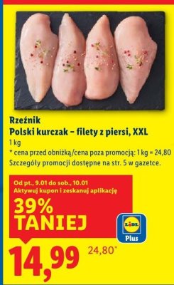 Polski kurczak - filety z piersi, XXL Rzeźnik promocja w Lidl