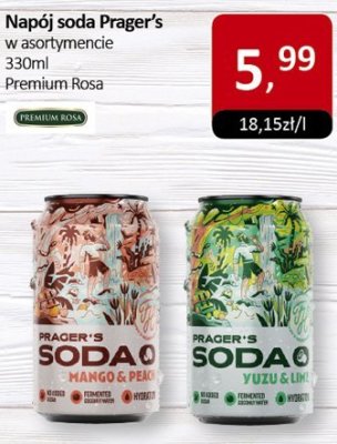 Napój soda Prager's w asortymencie Premium Rosa promocja w Market Point