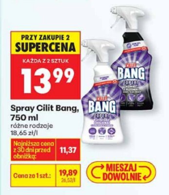 Spray Cilit Bang, 750 ml, różne rodzaje promocja w Biedronka