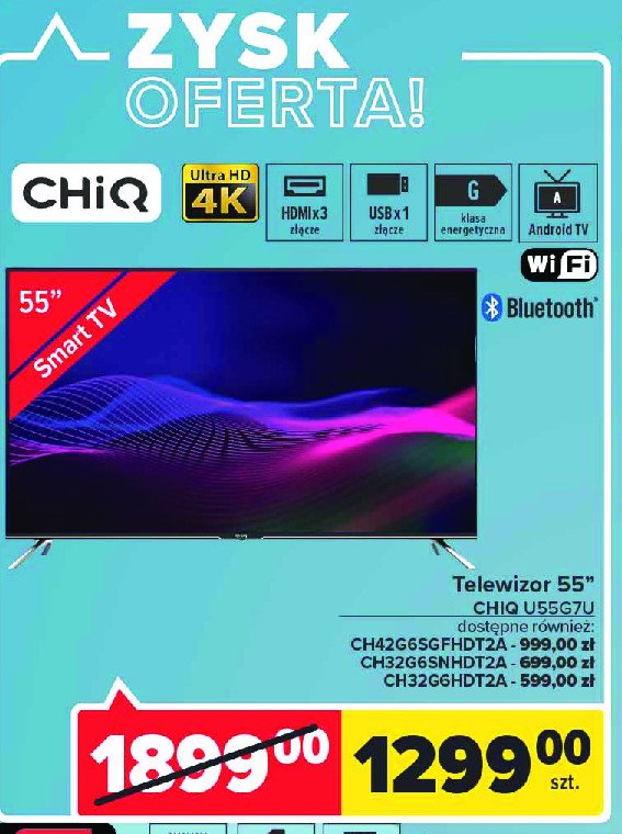 Telewizor 55" u55g7u Chiq promocja