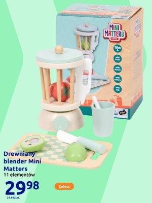 Drewniany blender Mini Matters 11 elementów promocja w Action
